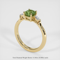 1.65 Ct. Green Sapphire Ring, 10K Yellow Gold 2