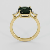 3.46 Ct. Green Sapphire Ring, 10K Yellow Gold 3