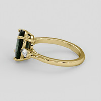 3.46 Ct. Green Sapphire Ring, 10K Yellow Gold 4