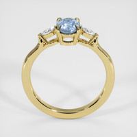 1.06 Ct. Greyish Blue Sapphire Ring, 14K Yellow Gold 3
