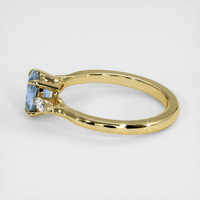 1.06 Ct. Greyish Blue Sapphire Ring, 14K Yellow Gold 4