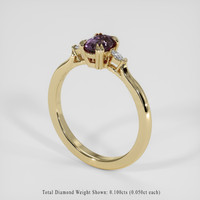 0.70 Ct. Bi Color Sapphire Ring, 14K Yellow Gold 2