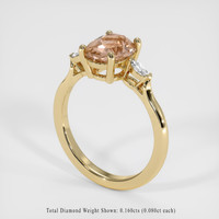 2.12 Ct. Padparadscha Sapphire Ring, 14K Yellow Gold 2