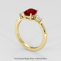 1.51 Ct. Ruby Ring, 14K Yellow Gold 2