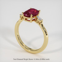 2.20 Ct. Ruby Ring, 14K Yellow Gold 2