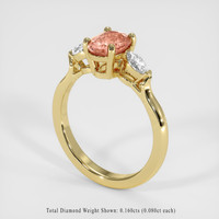 0.97 Ct. Sapphire Ring, 14K Yellow Gold 2