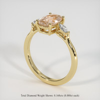 1.75 Ct. Padparadscha Sapphire Ring, 14K Yellow Gold 2