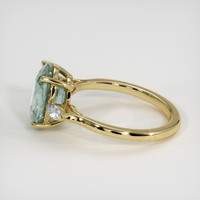 4.70 Ct. Bluish Green Sapphire Ring, 14K Yellow Gold 4