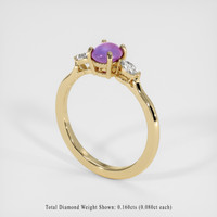 0.85 Ct. Sapphire Ring, 14K Yellow Gold 2