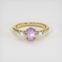 1.32 Ct. Purple Sapphire Ring, 14K Yellow Gold 1