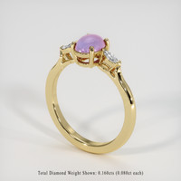 1.32 Ct. Purple Sapphire Ring, 14K Yellow Gold 2