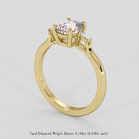 1.53 Ct. Peach Sapphire Ring, 14K Yellow Gold 2