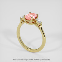 1.62 Ct. Padparadscha Sapphire Ring, 14K Yellow Gold 2