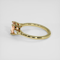1.47 Ct. Peach Sapphire Ring, 14K Yellow Gold 4