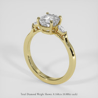 2.62 Ct. White Sapphire Ring, 14K Yellow Gold 2