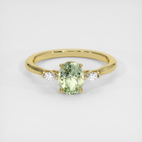 1.56 Ct. Green Sapphire Ring, 14K Yellow Gold 1