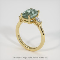 3.20 Ct. Sapphire Ring, 14K Yellow Gold 2