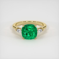 2.84 Ct. Emerald Ring, 18K Yellow Gold 1