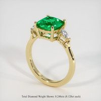 2.84 Ct. Emerald Ring, 18K Yellow Gold 2