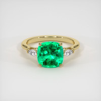 2.59 Ct. Emerald Ring, 18K Yellow Gold 1