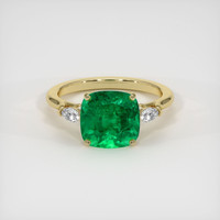 3.72 Ct. Emerald Ring, 18K Yellow Gold 1