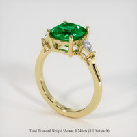 3.72 Ct. Emerald Ring, 18K Yellow Gold 2