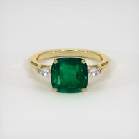 2.58 Ct. Emerald Ring, 18K Yellow Gold 1
