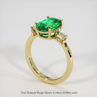 2.63 Ct. Emerald Ring, 18K Yellow Gold 2
