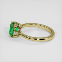 1.06 Ct. Emerald Ring, 18K Yellow Gold 4