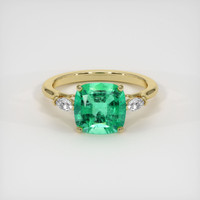 2.32 Ct. Emerald Ring, 18K Yellow Gold 1