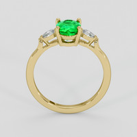 1.22 Ct. Emerald Ring, 18K Yellow Gold 3