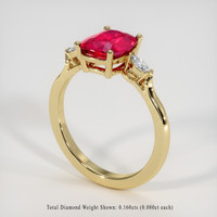 2.02 Ct. Ruby Ring, 18K Yellow Gold 2