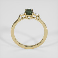 0.88 Ct. Green Sapphire Ring, 18K Yellow Gold 3