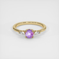 0.85 Ct. Sapphire Ring, 18K Yellow Gold 1