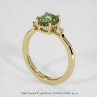 1.73 Ct. Green Sapphire Ring, 18K Yellow Gold 2
