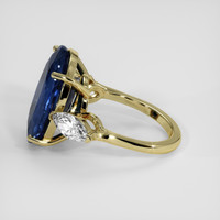 15.16 Ct. Blue Sapphire Ring, 18K Yellow Gold 4