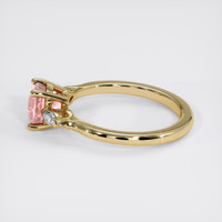 1.24 Ct. Pink Sapphire Ring, 18K Yellow Gold 4