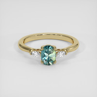 1.09 Ct. Bi Color Sapphire Ring, 18K Yellow Gold 1