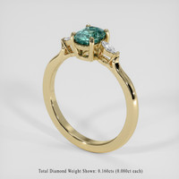 1.09 Ct. Bi Color Sapphire Ring, 18K Yellow Gold 2