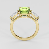 5.17 Ct. Yellowish Green Sapphire Ring, 18K Yellow Gold 3
