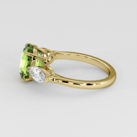 5.17 Ct. Yellowish Green Sapphire Ring, 18K Yellow Gold 4