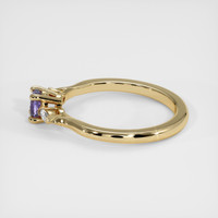 0.25 Ct. Purple Sapphire Ring, 18K Yellow Gold 4