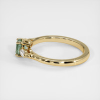 0.46 Ct. Green Sapphire Ring, 18K Yellow Gold 4