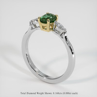 0.65 Ct. Gemstone Ring, 14K Yellow & White 2