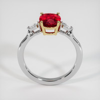 2.05 Ct. Ruby Ring, 14K Yellow & White 3