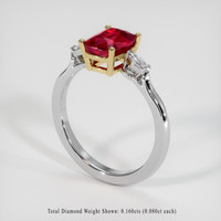 2.03 Ct. Ruby Ring, 18K Yellow & White 2