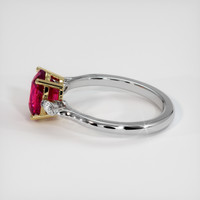 2.09 Ct. Ruby Ring, 18K Yellow & White 4