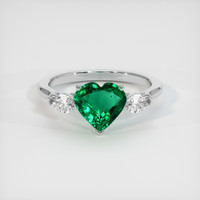 1.17 Ct. Emerald Ring, Platinum 950 1