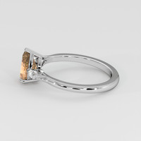 1.38 Ct. Padparadscha Sapphire Ring, Platinum 950 4