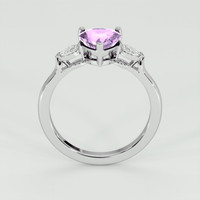 1.25 Ct. Pinkish Purple Sapphire Ring, Platinum 950 3